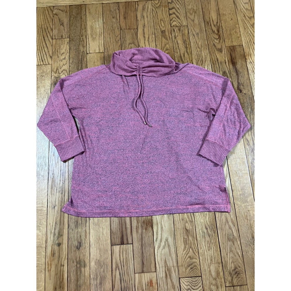 Chicos Zenergy Womens Heathered Purple Cowl Neck Pullover Top Size 3‎ (US 16/18)